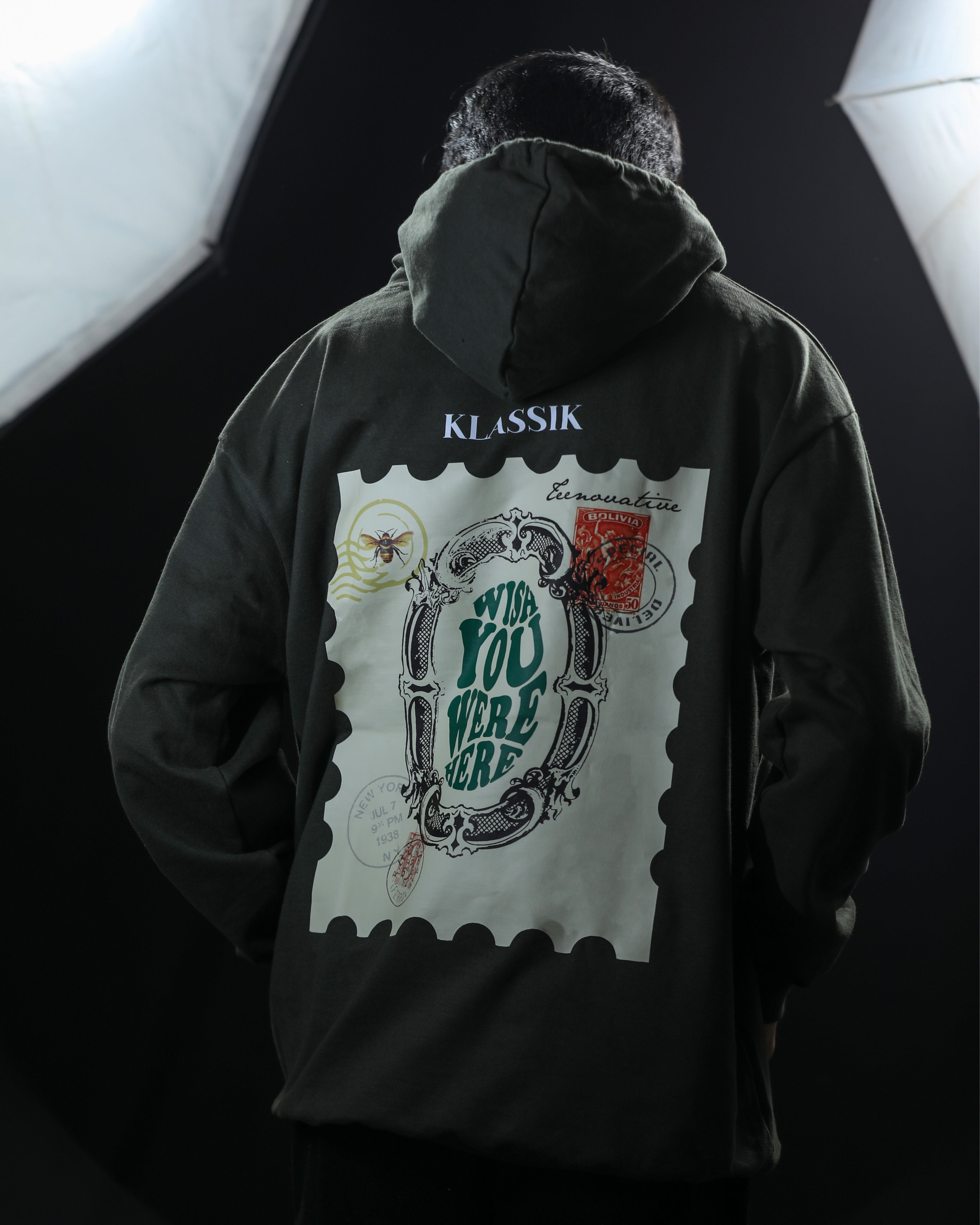 Vintage Stamp Art - Hoodie (UNISEX)