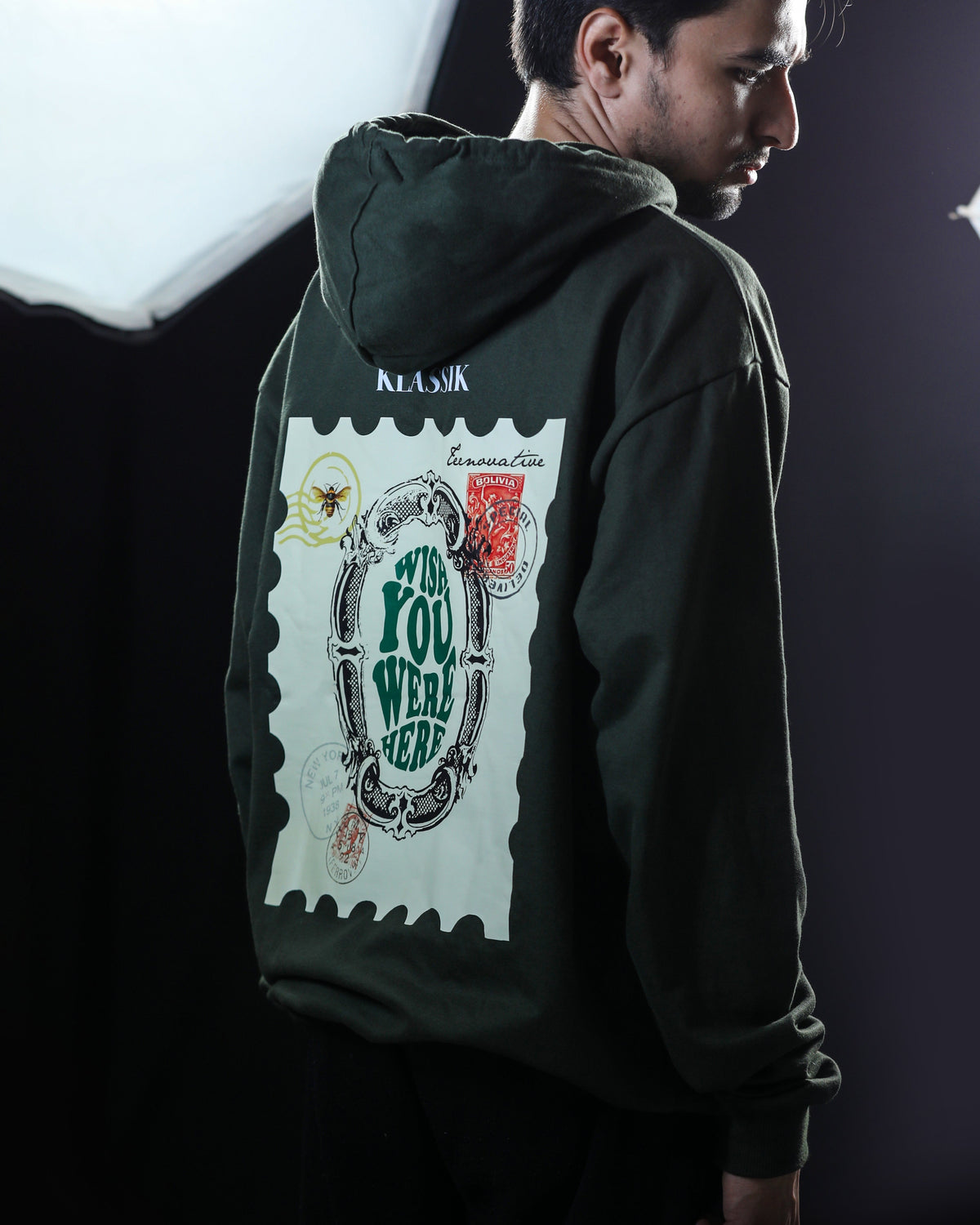 Vintage Stamp Art - Hoodie (UNISEX)