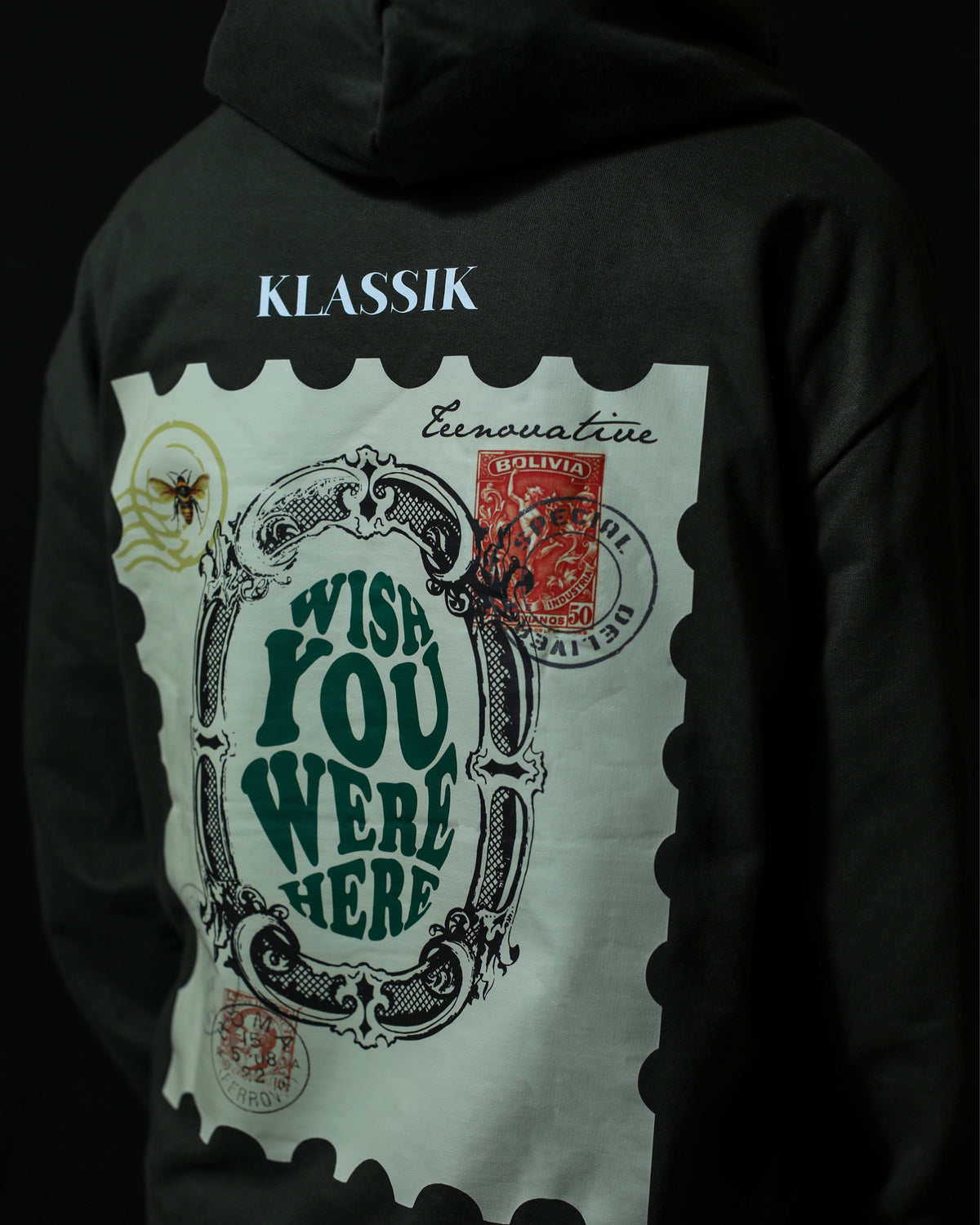 Vintage Stamp Art - Hoodie (UNISEX)