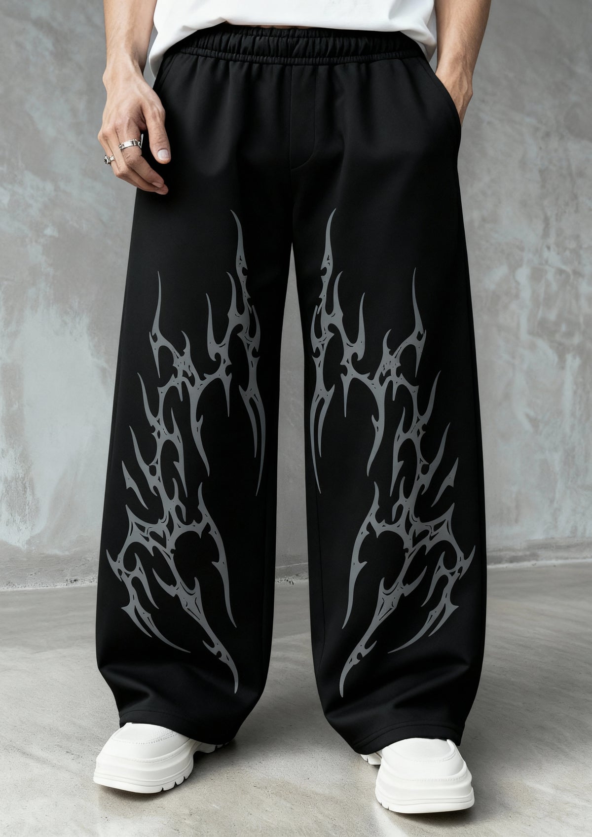 God of Flame Gothic Baggy Pants