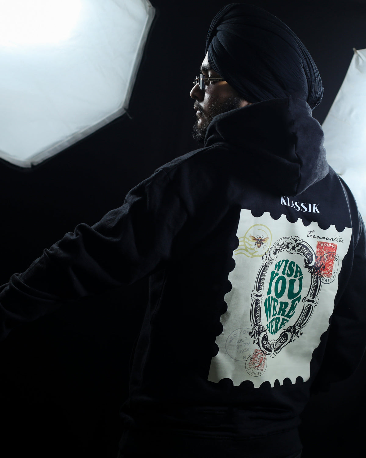 Vintage Stamp Art - Hoodie (UNISEX)