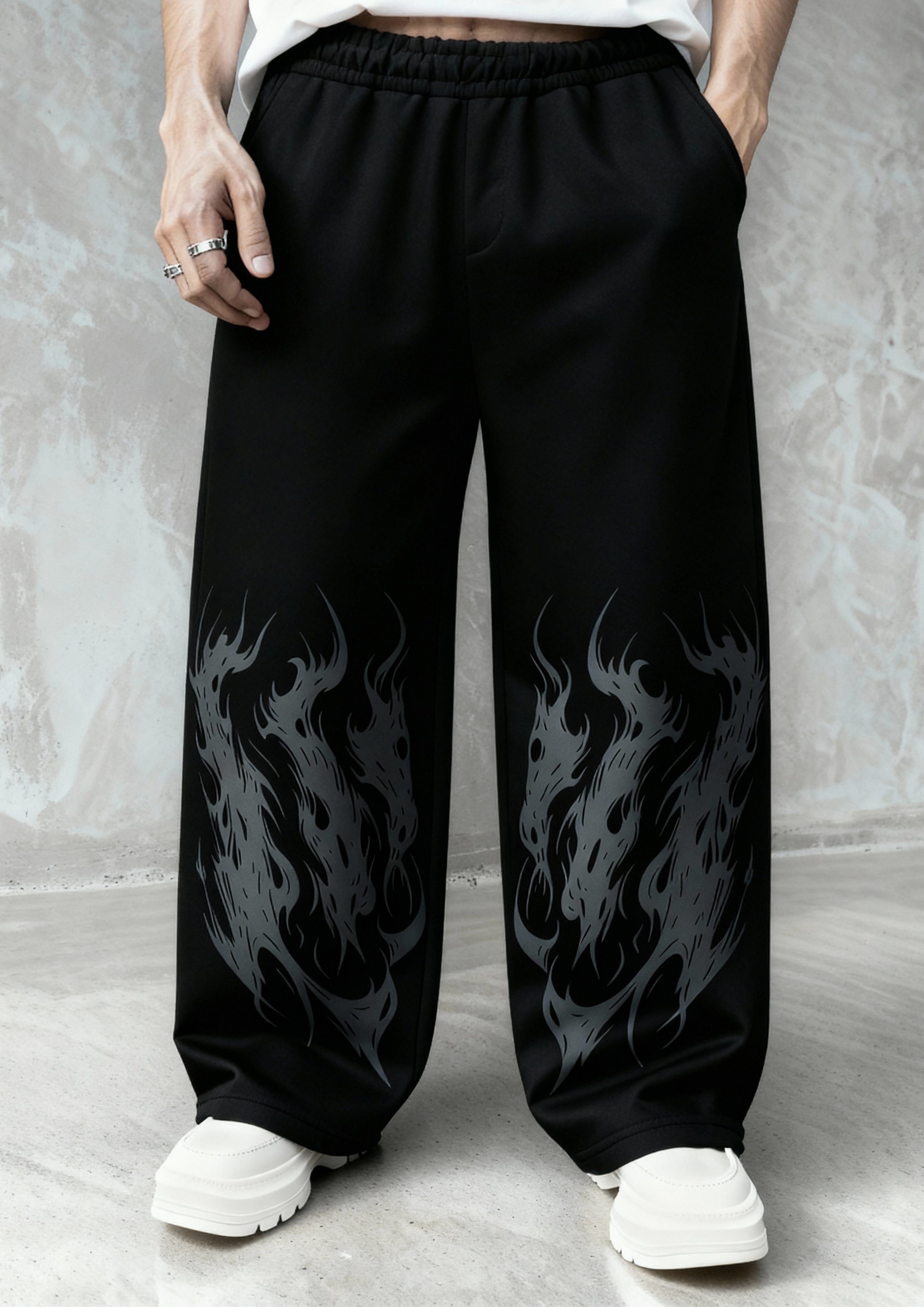 Eternal Flame Gothic Baggy Pants