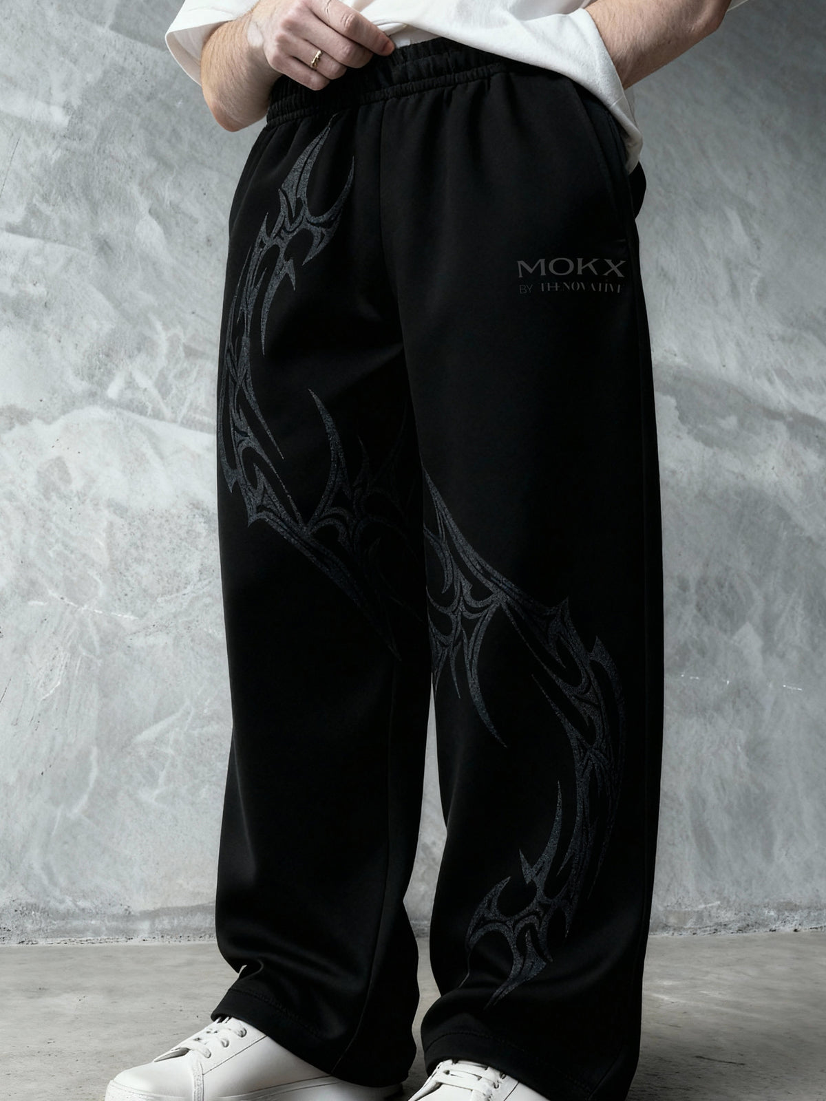 Obsidian Curve Gothic Baggy Pants