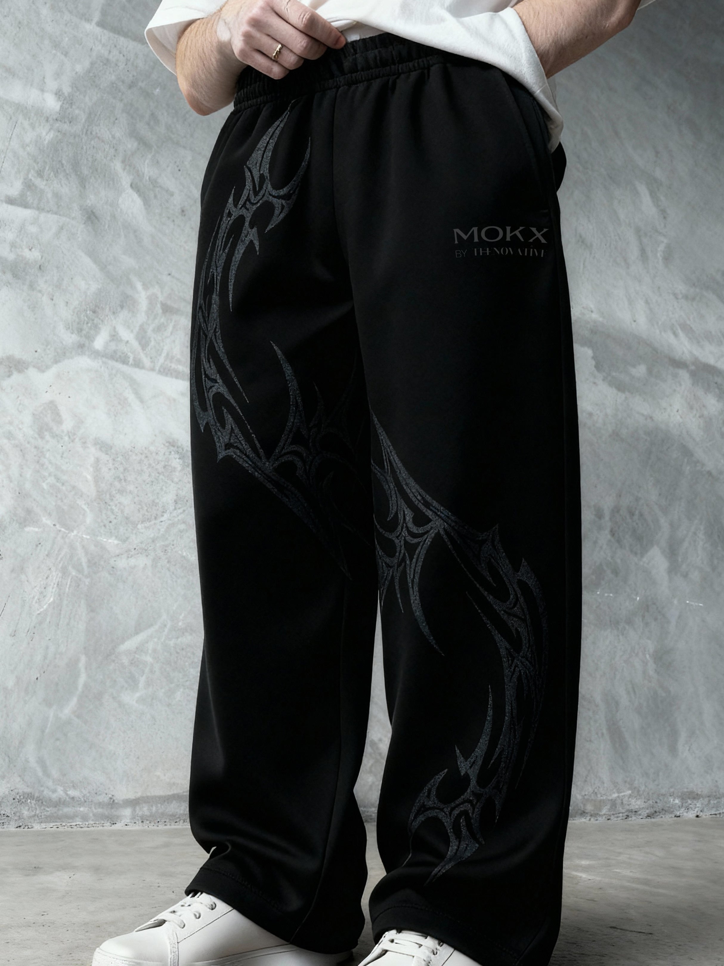 Obsidian Curve Gothic Baggy Pants