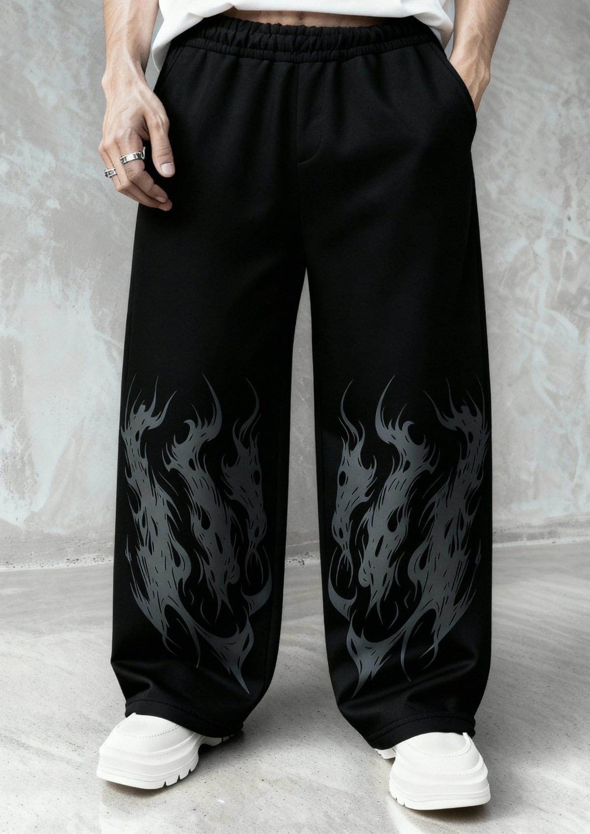 Eternal Flame Gothic Baggy Pants - Teenovative