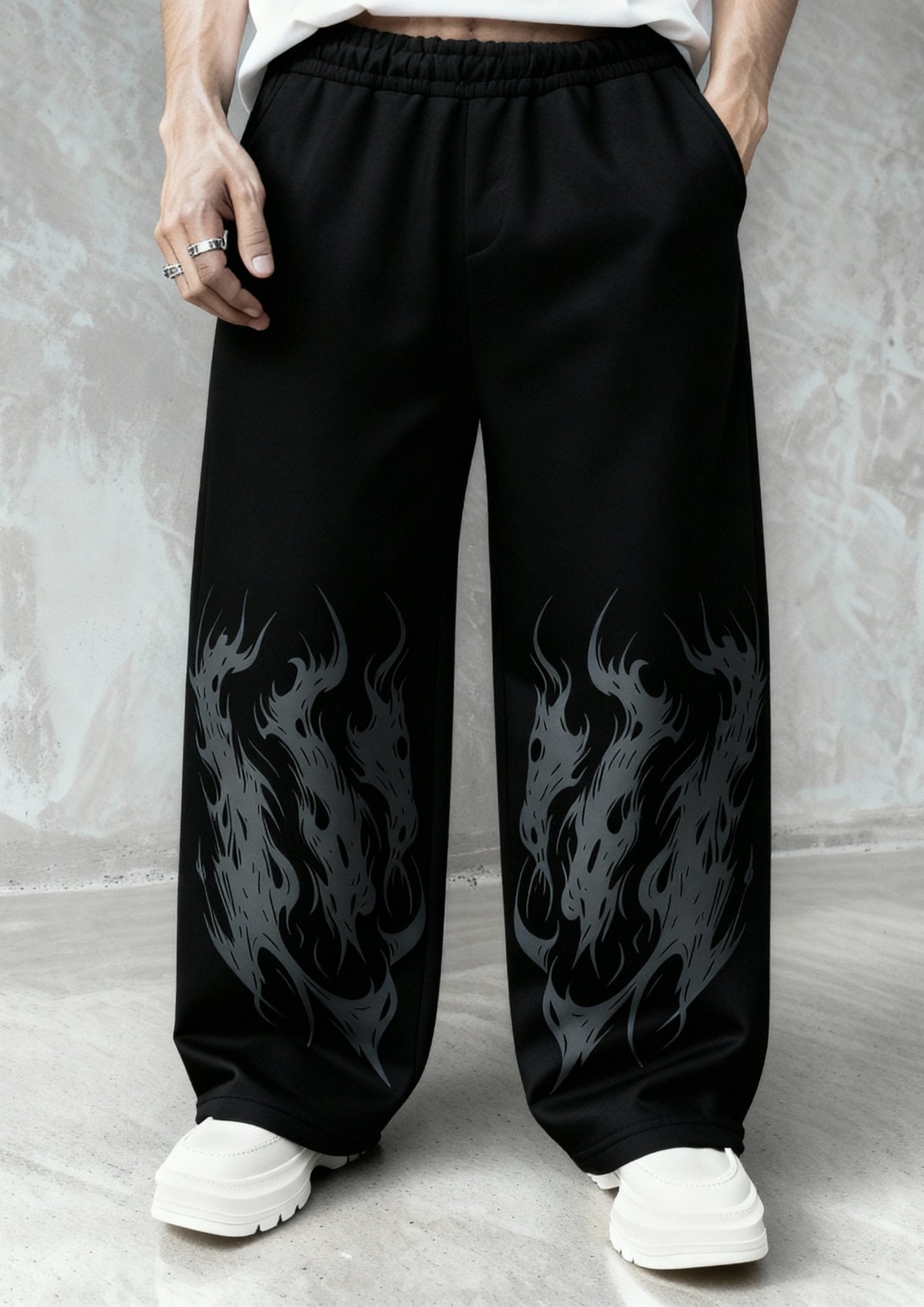 Eternal Flame Gothic Baggy Pants - Teenovative