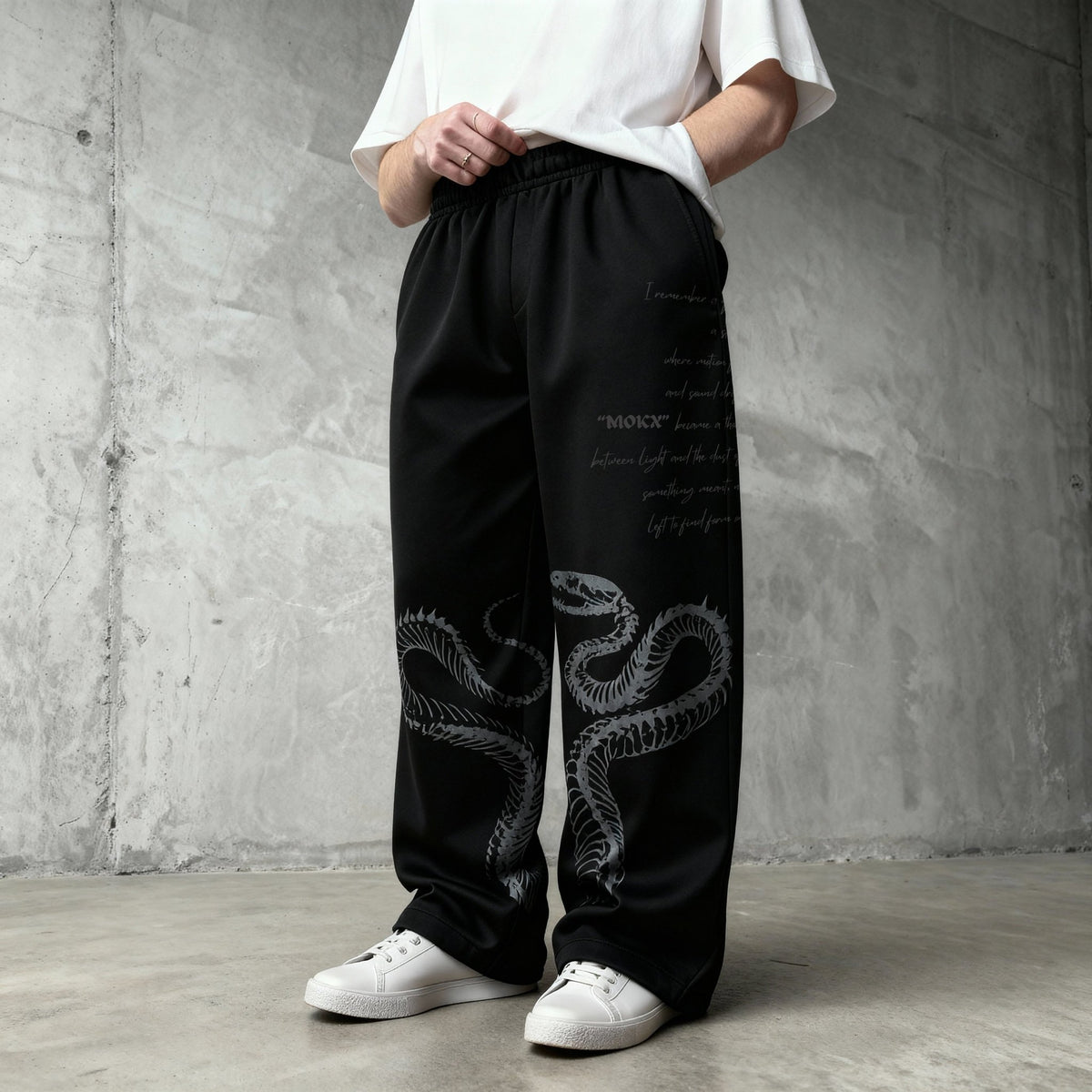 Snake Bonechain Gothic - Unisex Baggy Pants - Teenovative