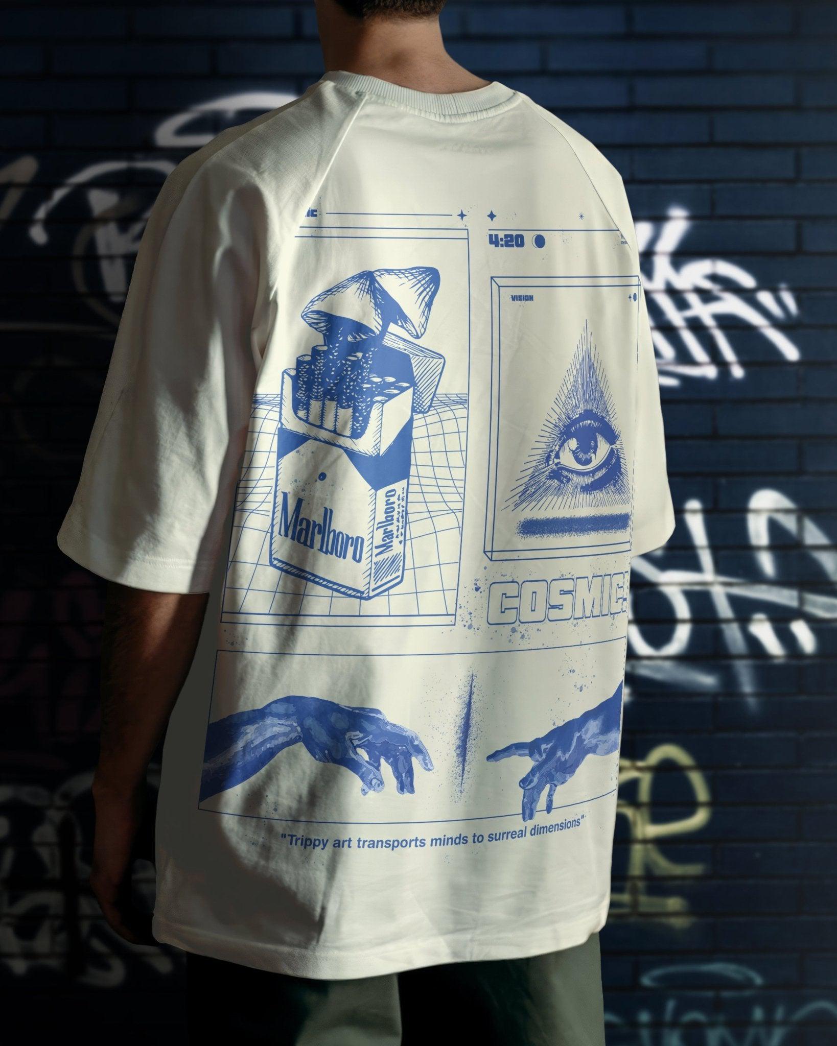 TRIPPY COSMIC ART OVERSIZED T-SHIRT