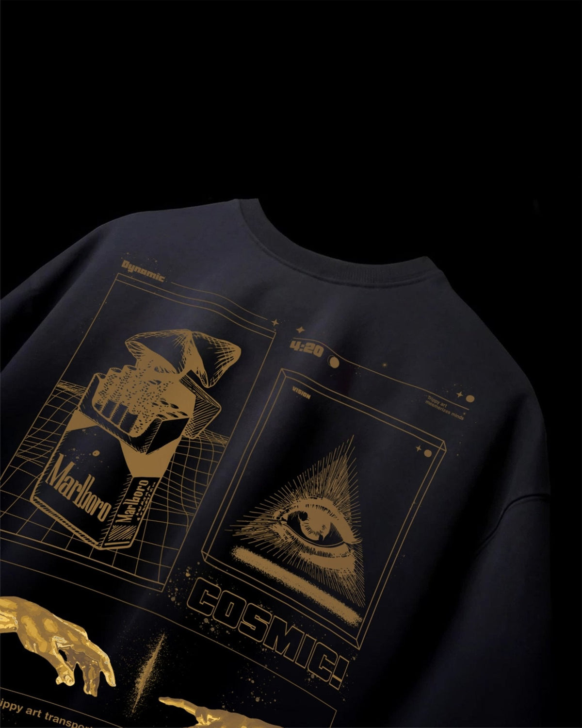 TRIPPY COSMIC ART OVERSIZED T-SHIRT