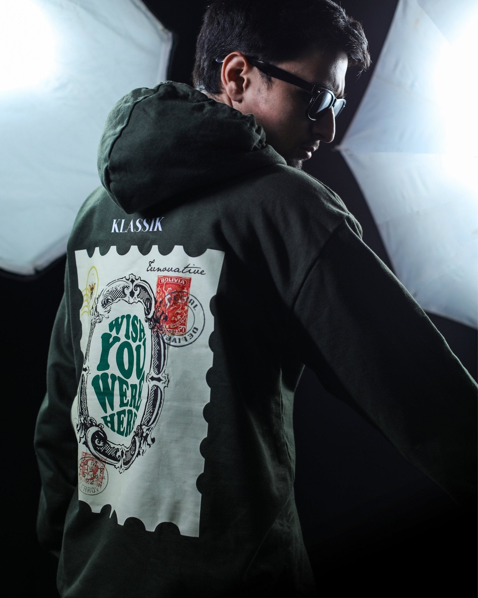 Vintage Stamp Art - Hoodie (UNISEX) - Teenovative