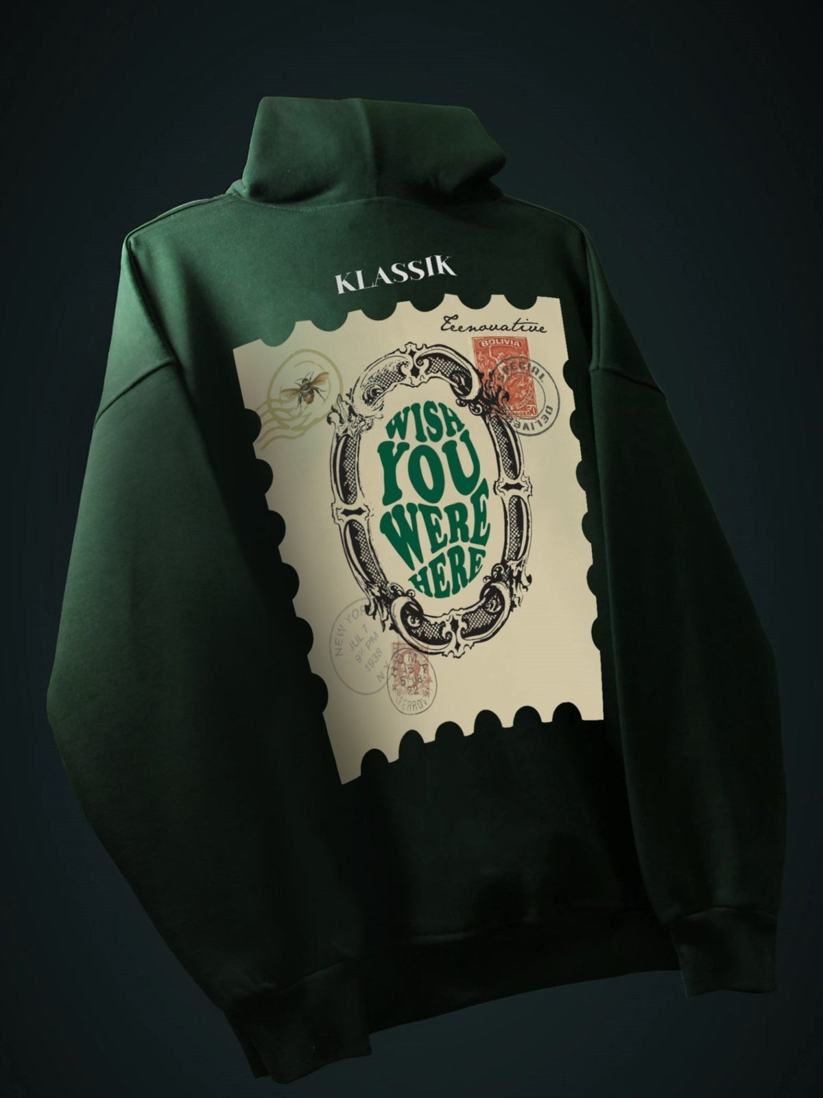 Vintage Stamp Art - Hoodie (UNISEX) - Teenovative