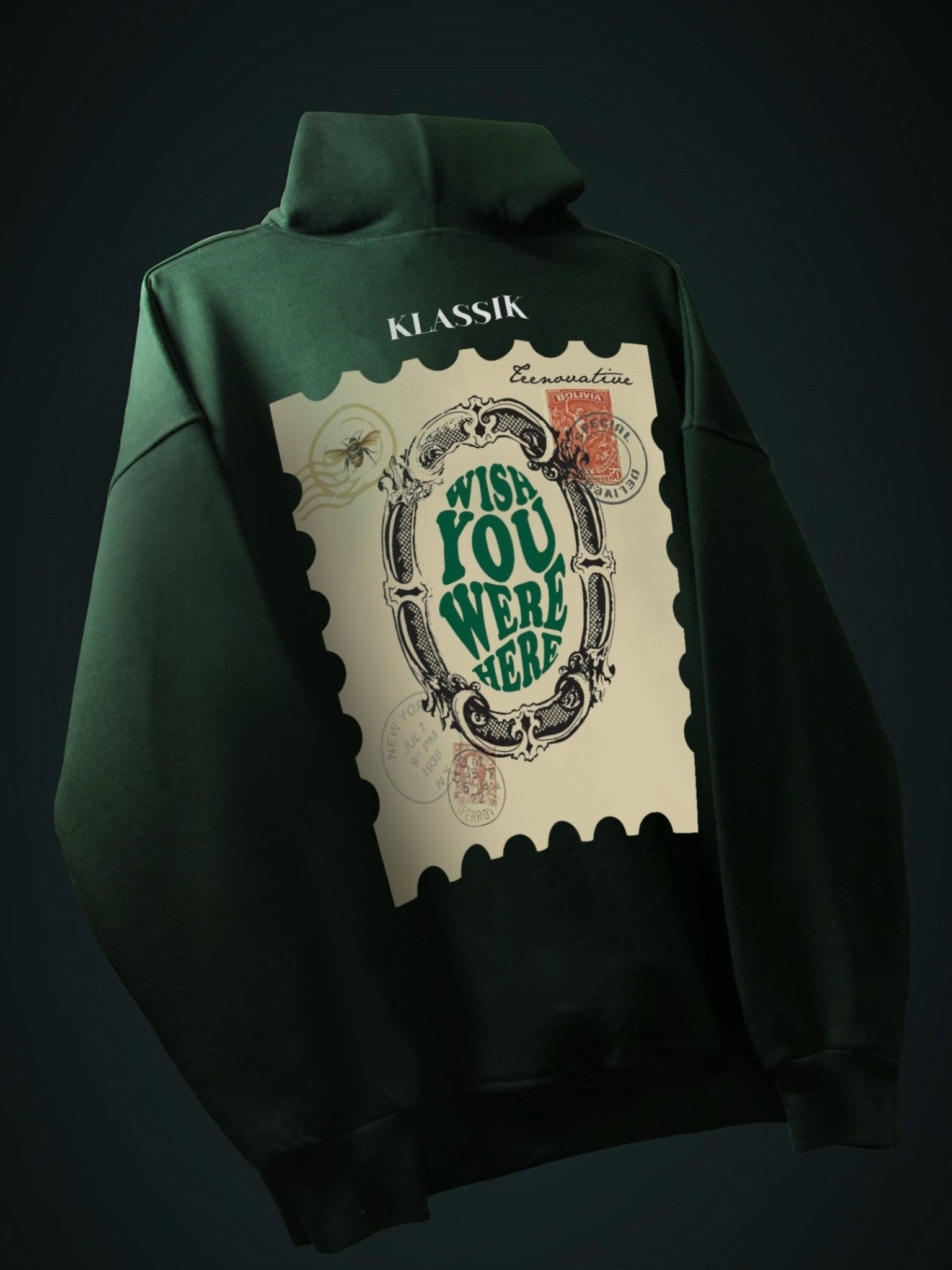 Vintage Stamp Art - Hoodie (UNISEX) - Teenovative